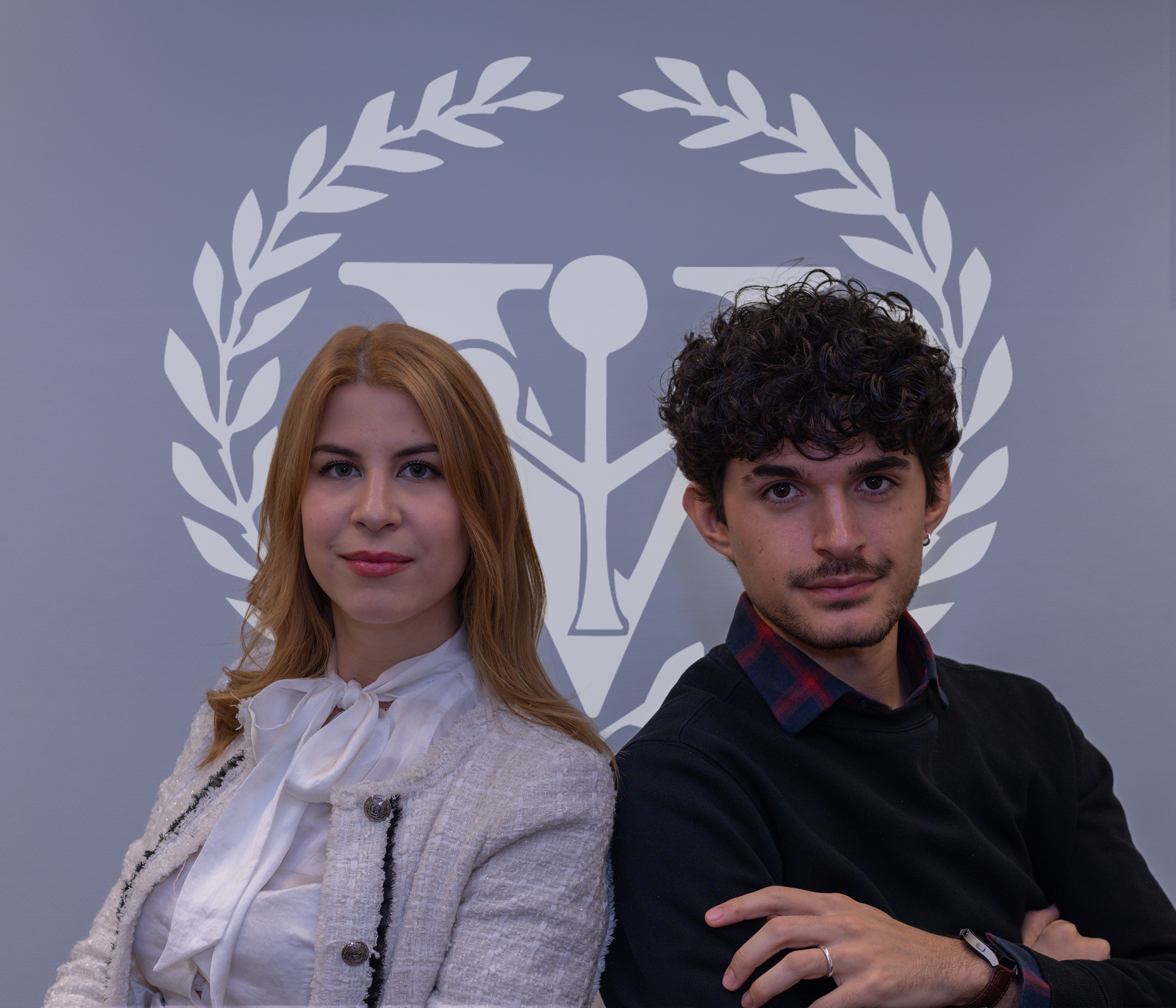 Caio Sobrinho, Chairperson of Marketing, and Fanni, Vice Chairperson of Marketing, of the Mälekon Marketing committee.